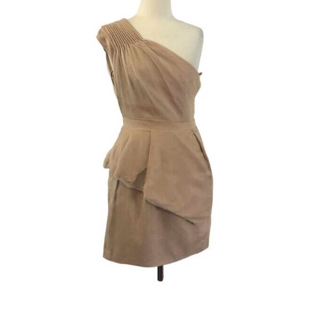 Camilla & Marc Womens Asymmetric Cocktail Dress Size 6 Organza One Shoulder NWT
